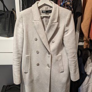 Zara light grey coat